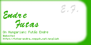 endre futas business card