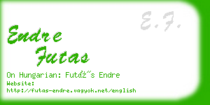 endre futas business card